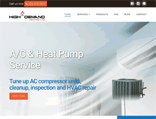 Tablet Screenshot of highdemandheating.ca